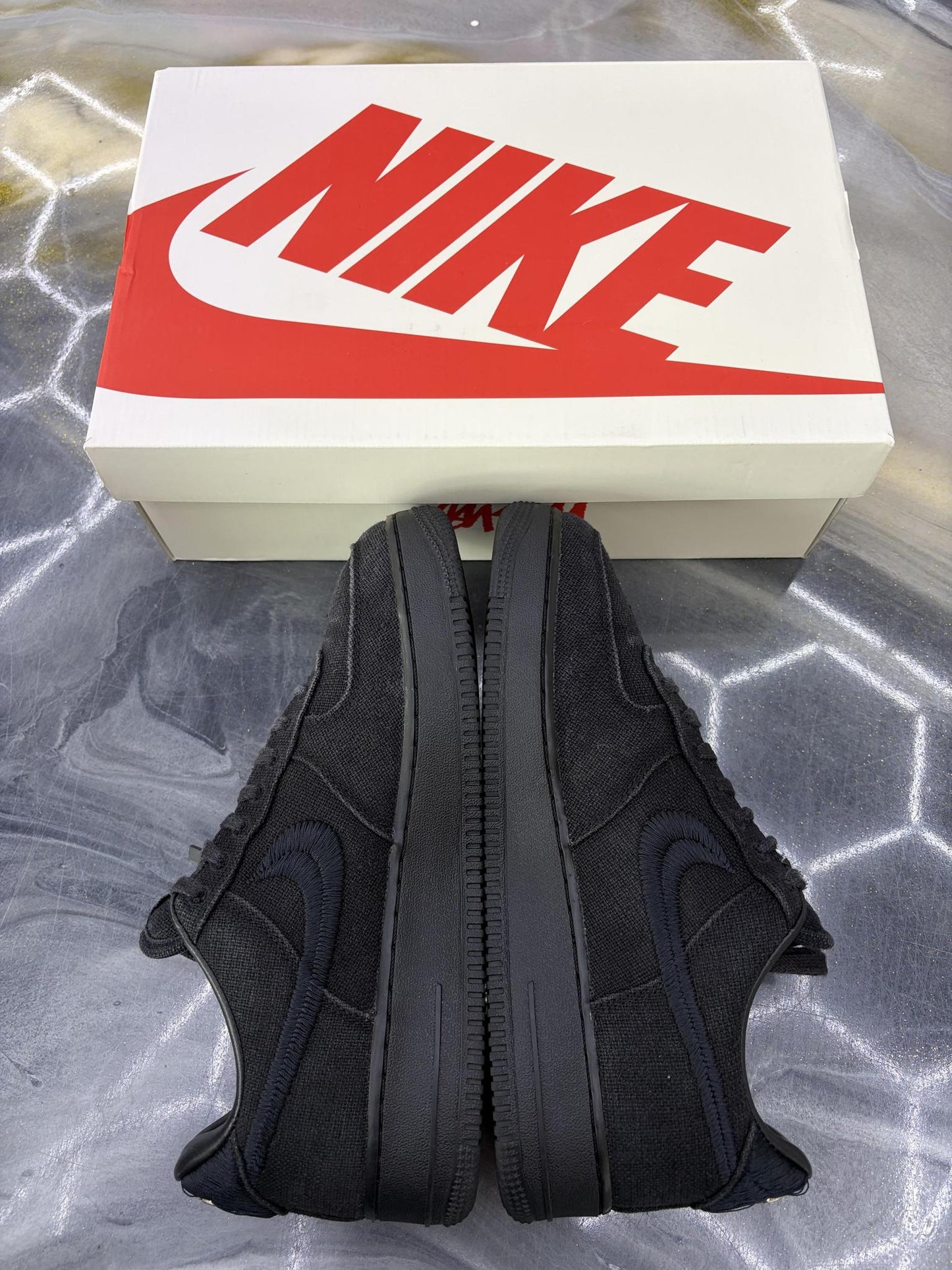 Nike Air Force 1 "Stussy Black" Used Size 9
