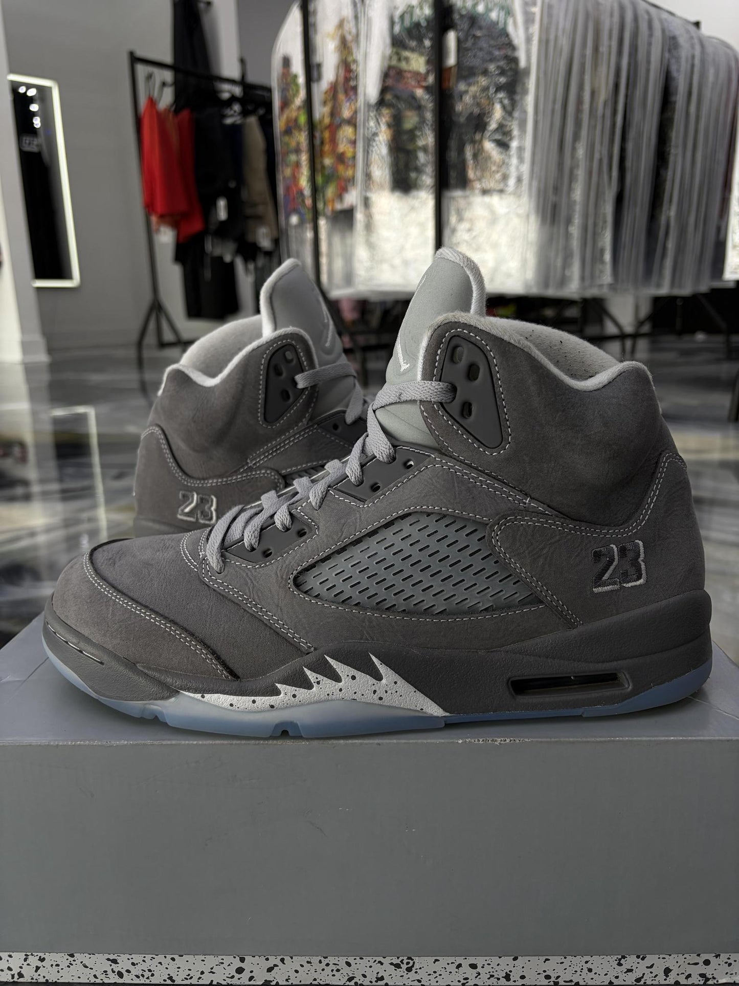 Jordan 5 "Wolf Grey" Used Size 12