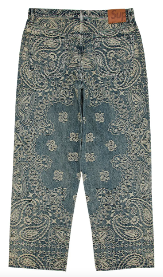 Supreme Bandana Denim Jeans "Blue"