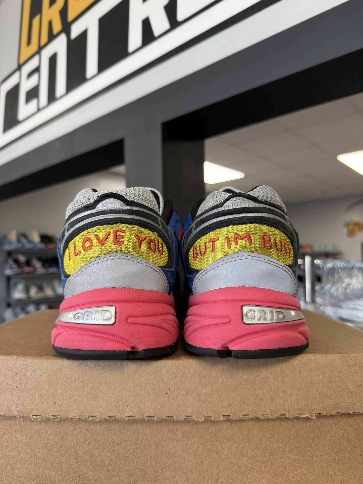 Saucony Grid Jazz 9 x Jae Tips "I Love You But Im Busy" Used Size 14