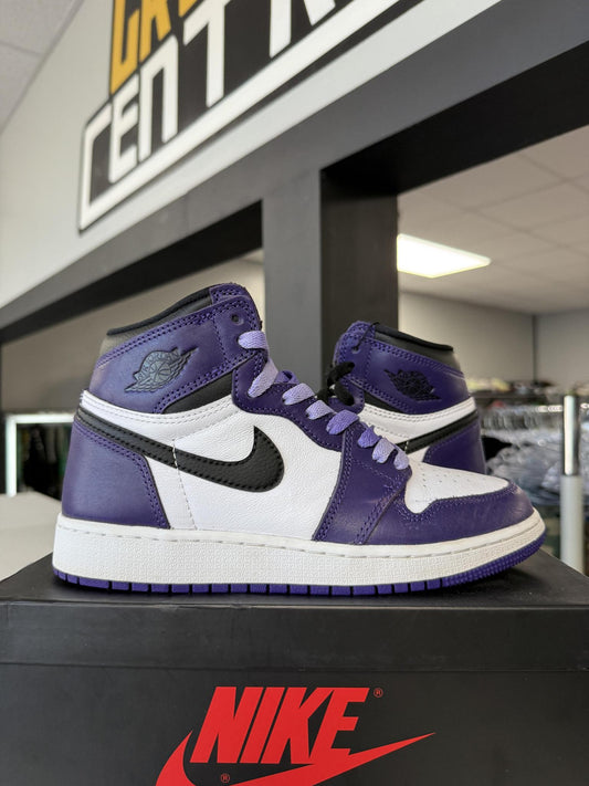 Jordan 1 "Court Purple 2.0" Used Size 5Y/6.5W