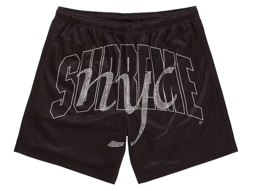 Supreme Mesh Rhinestone Shorts "Black"