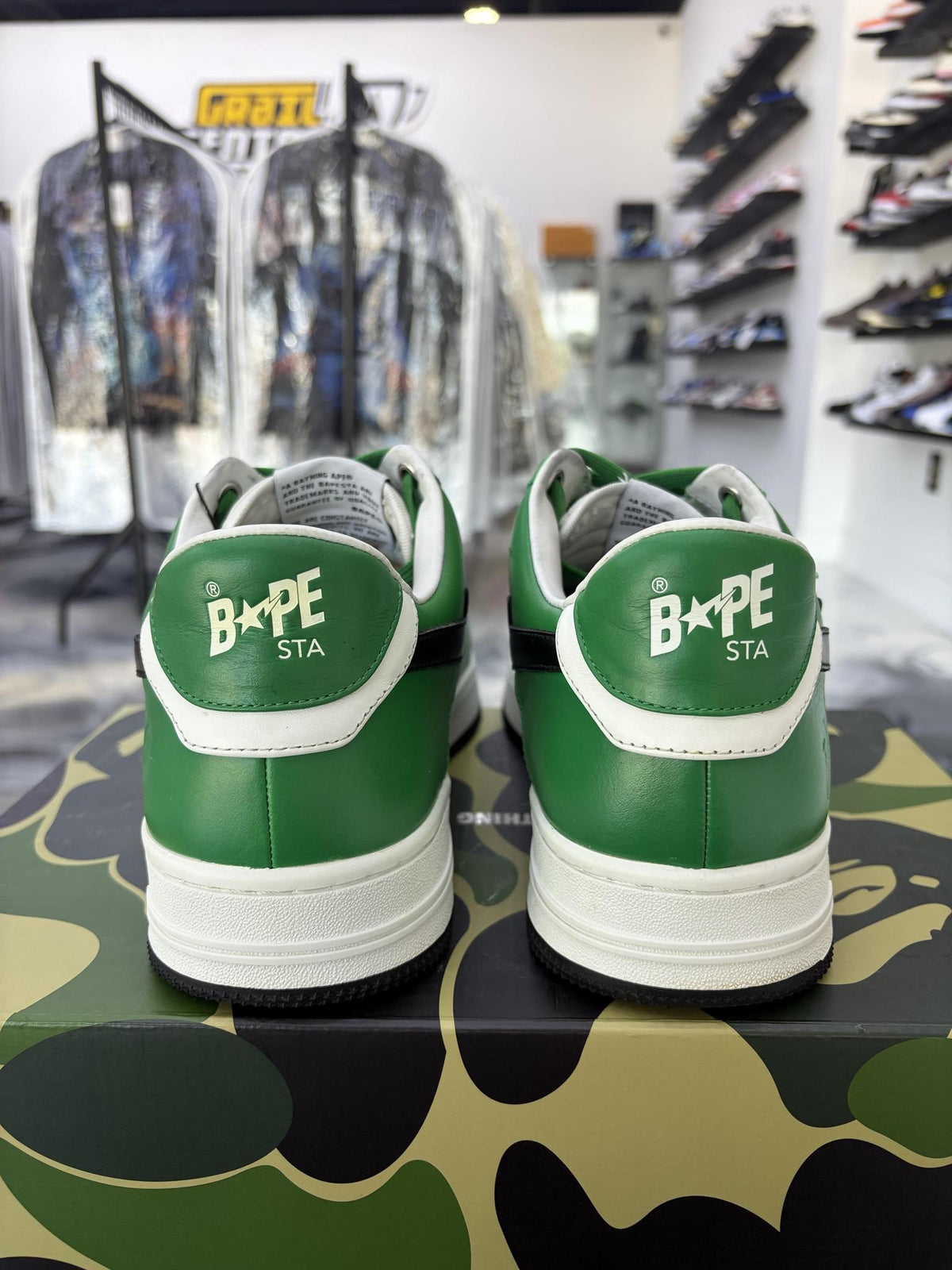 Bape Sta "Green/Black" Used Size 11