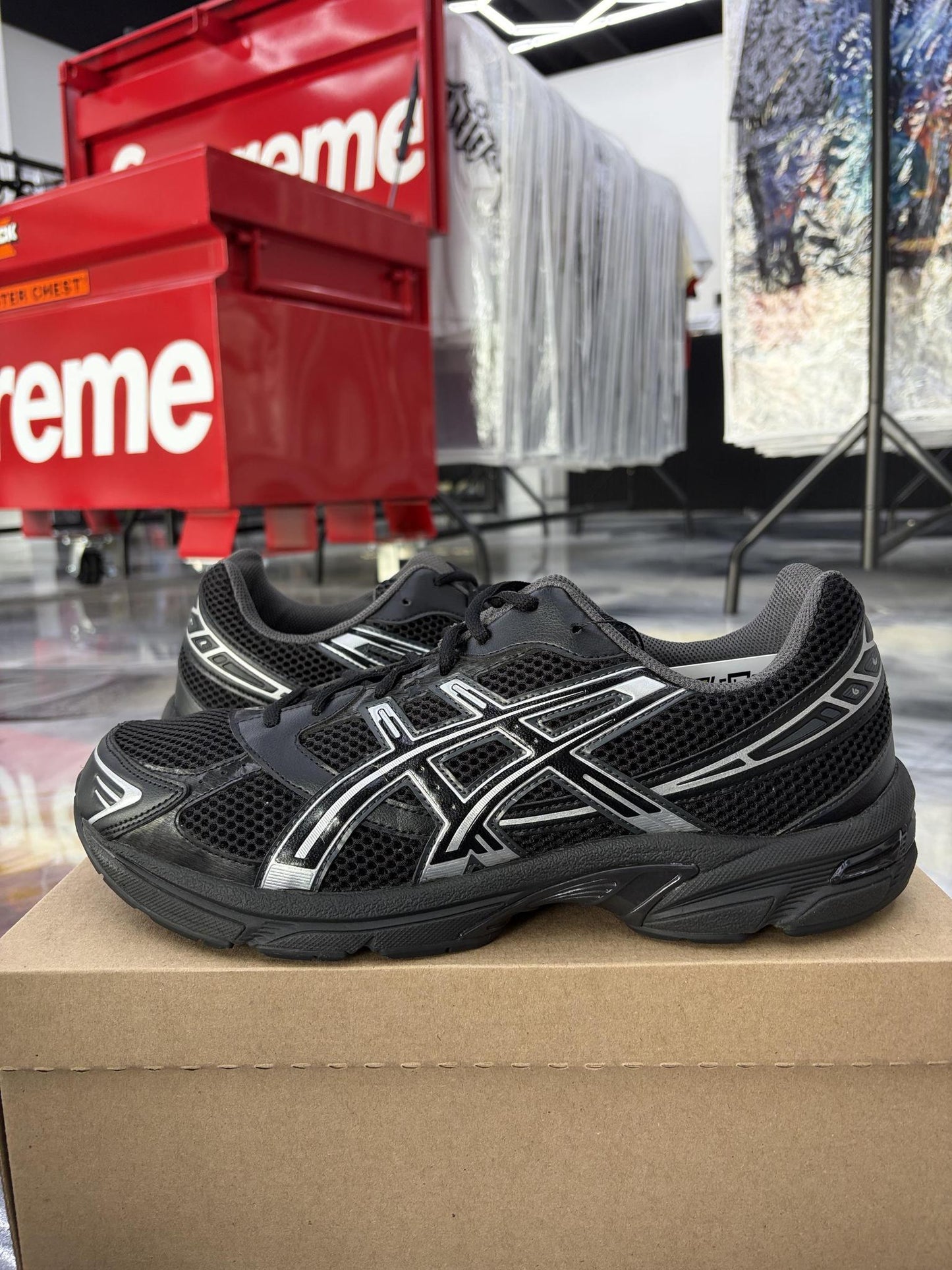 Asics Gel 1130 "Black Pure Silver" Used Size 13