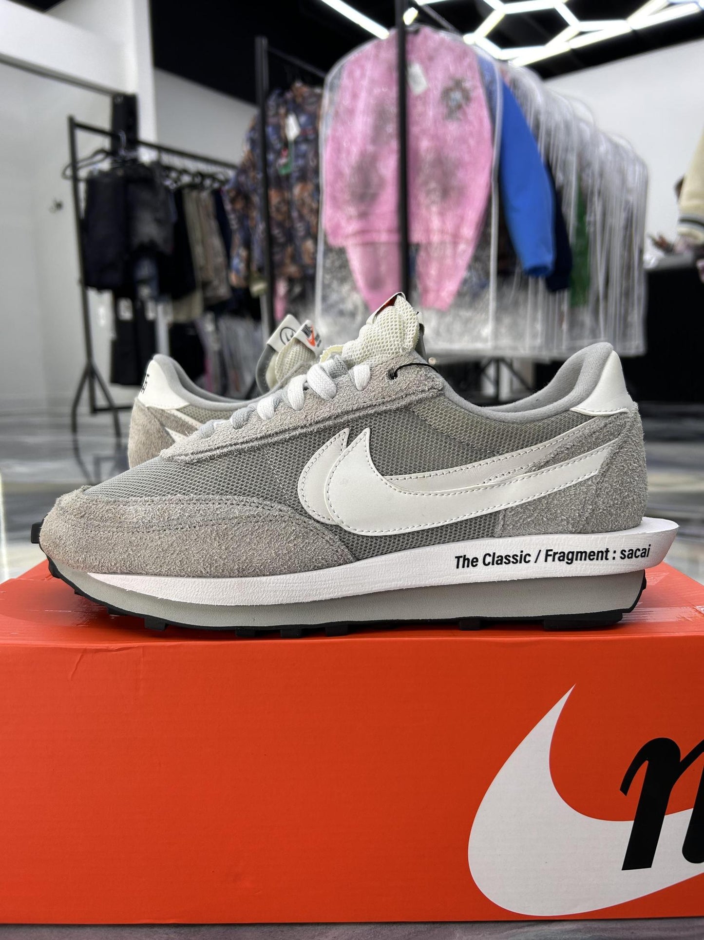Nike LD Waffle SF Fragment "Grey" Used Size 11.5
