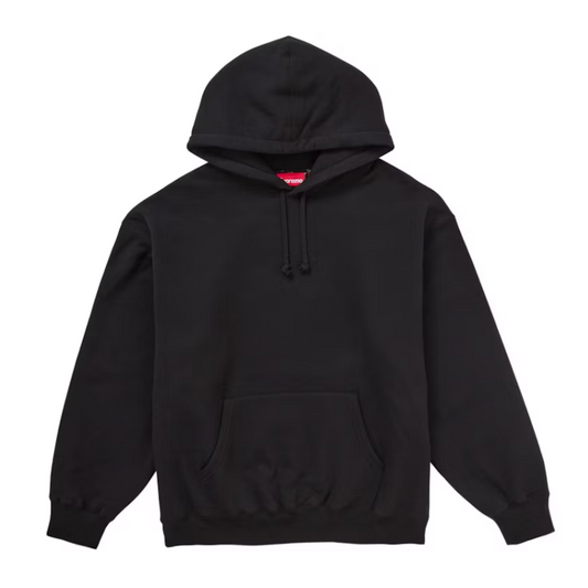 Supreme Satin Appliqué Hoodie "Black"
