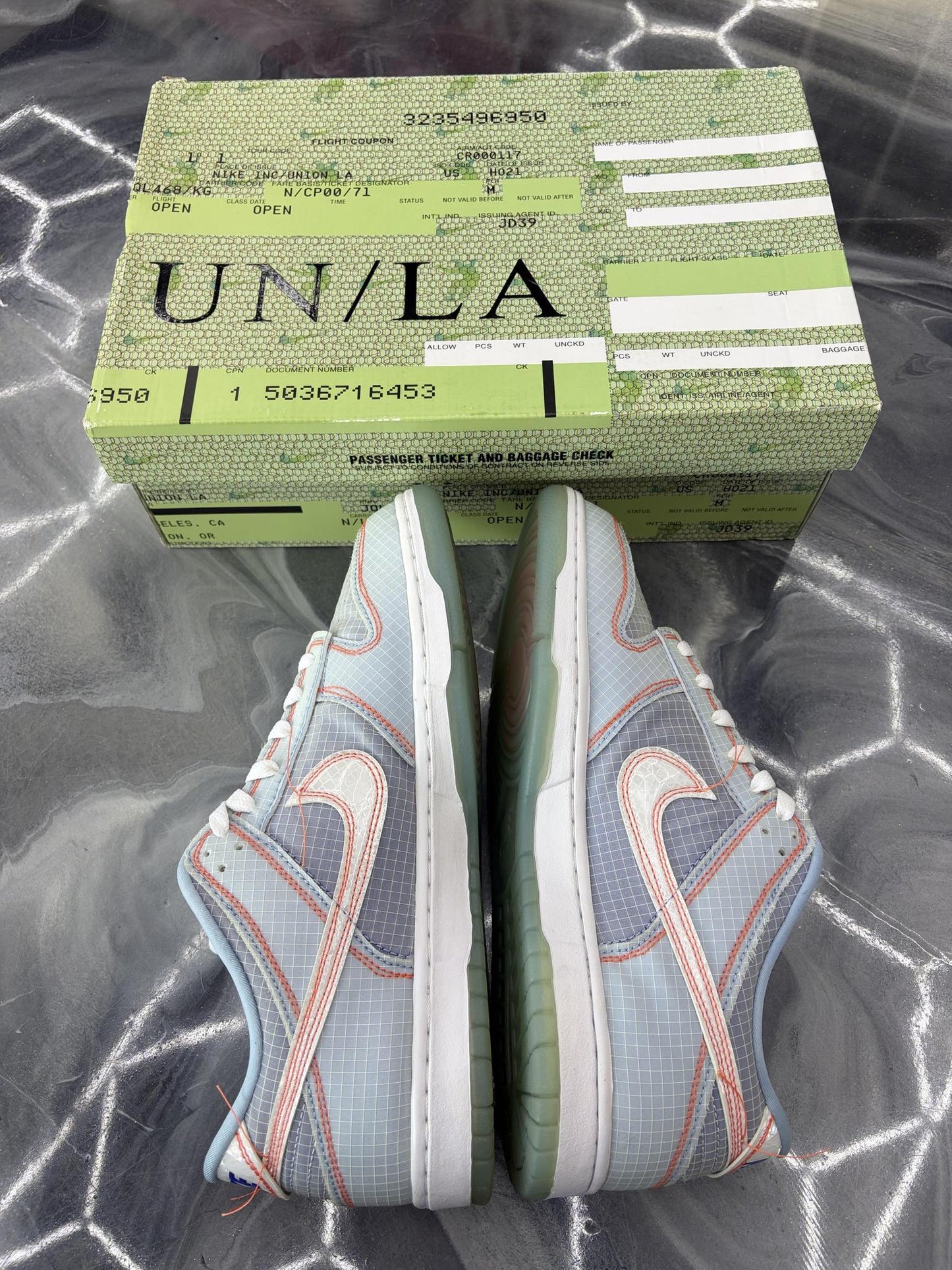 Nike Dunk Low "Union Argon" Used Size 10.5