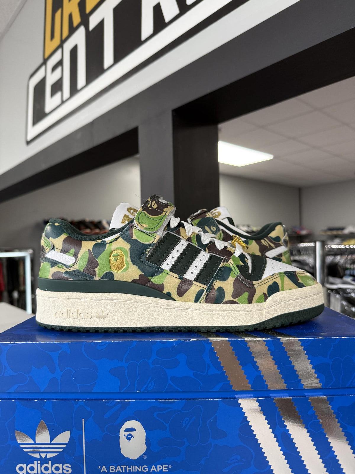 Adidas Forum 84 X Bape "Green Camo" Used Size 7.5