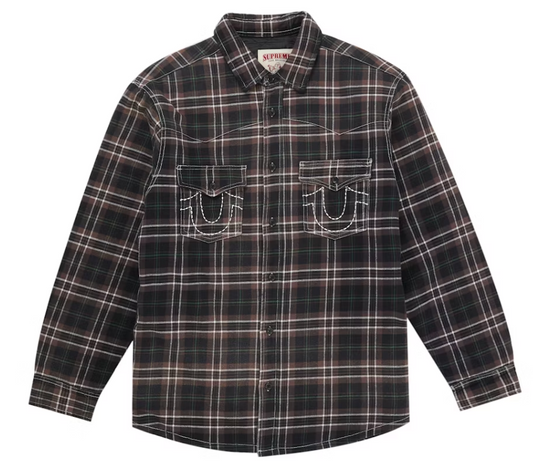 Supreme X True Religion Quilted Flannel "Black/Brown/Green"