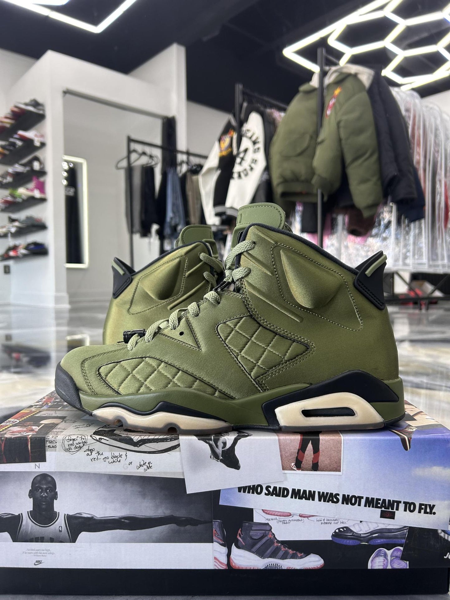 Jordan 6 "Pinnacle Flight Jacket" Used Size 12