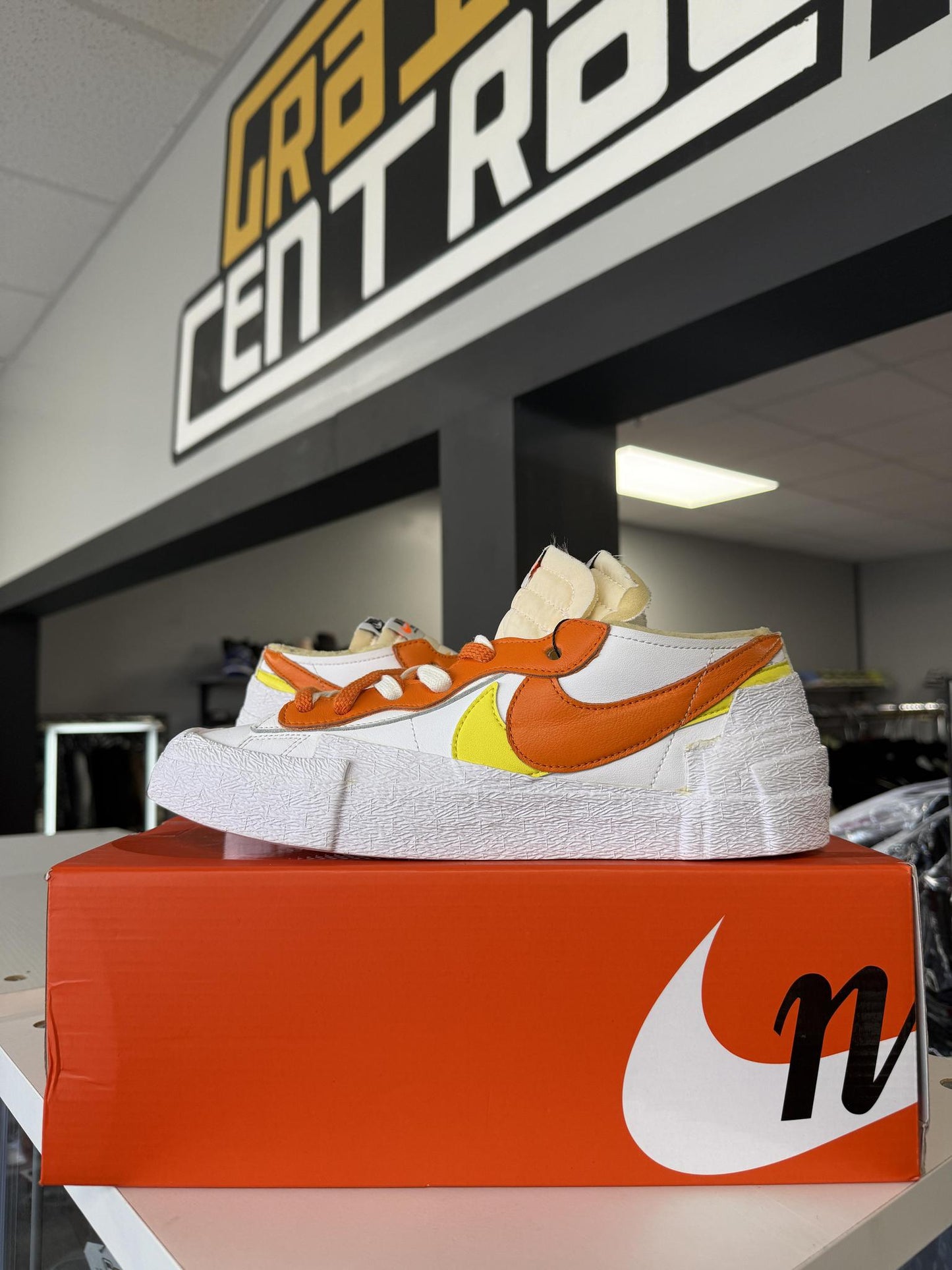 Nike Blazer Low x Sacai "Yellow Orange" Used Size 9.5