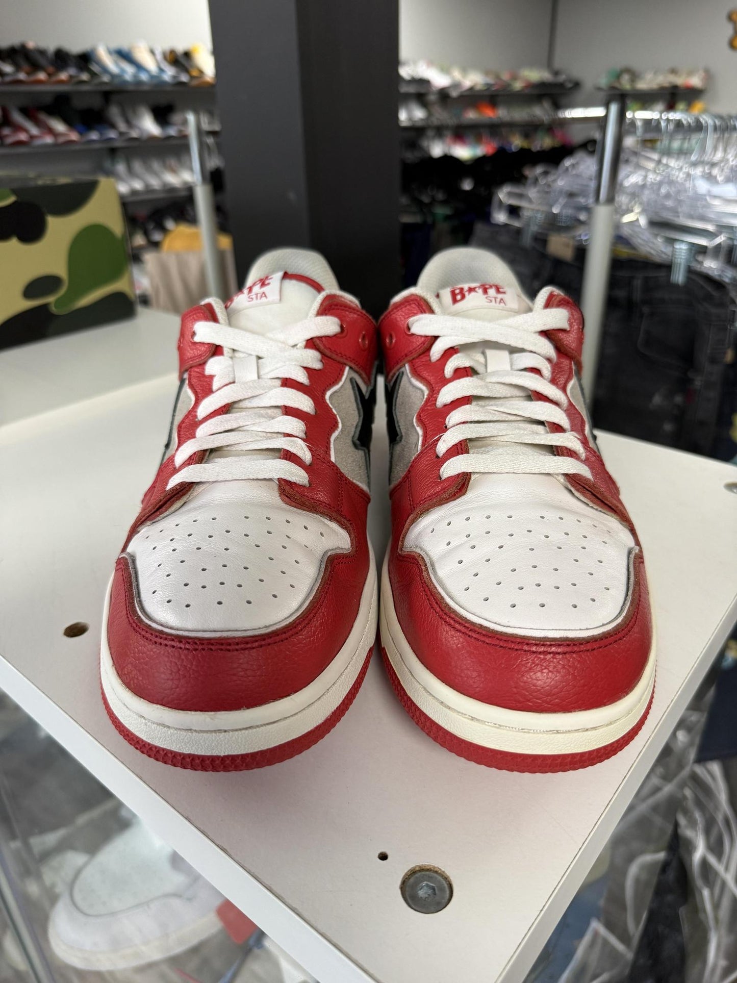 Bape Sk8 "Red Grey" Used Size 13