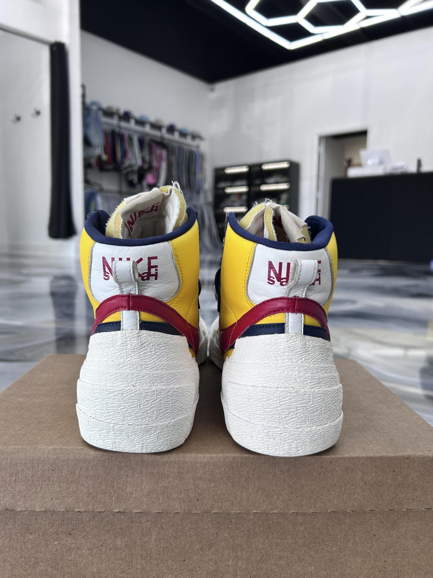 Nike Sacai Blazer "Maize Navy" Used Size 10.5