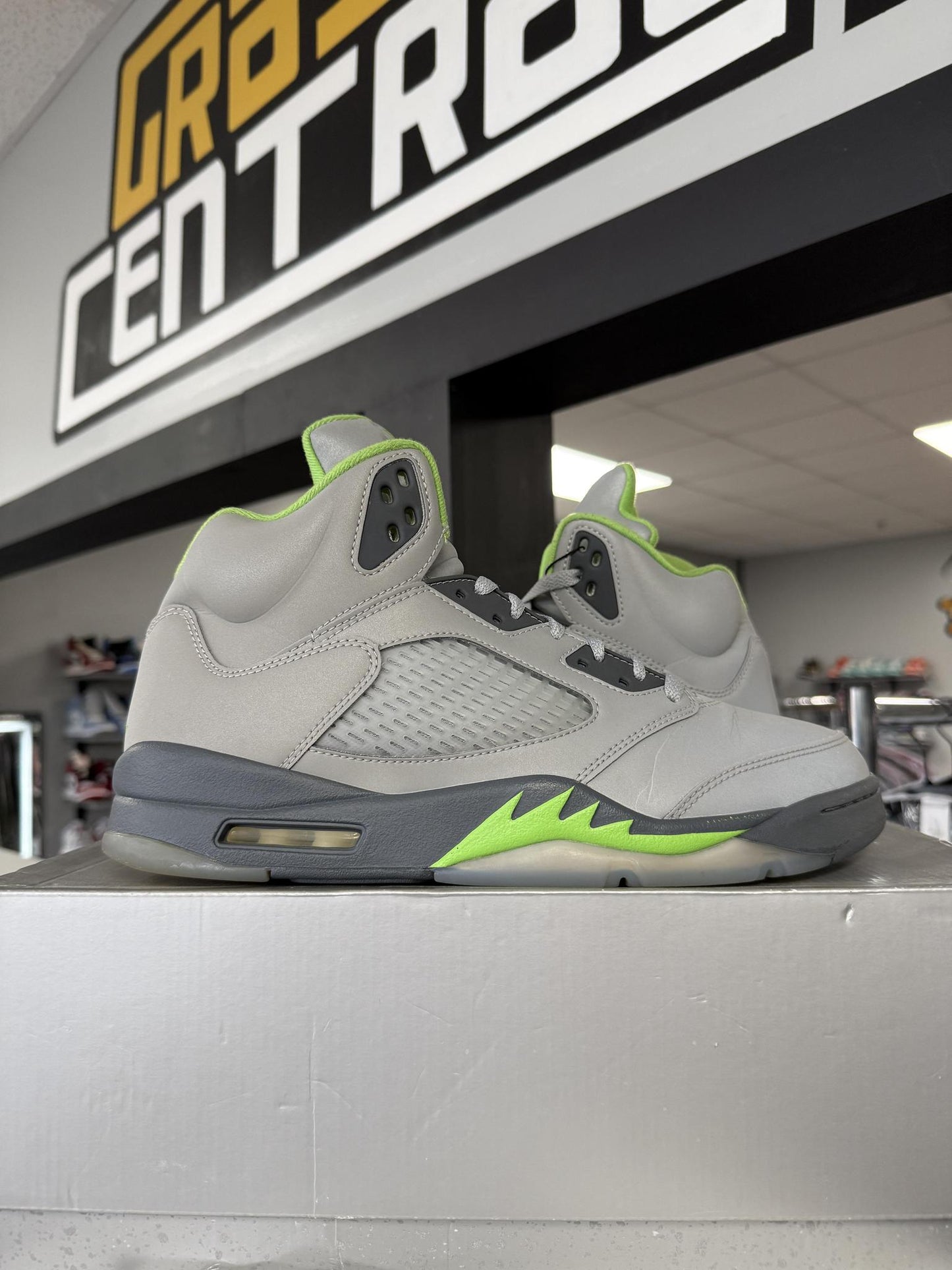 Jordan 5 "Green Bean" Used Size 12