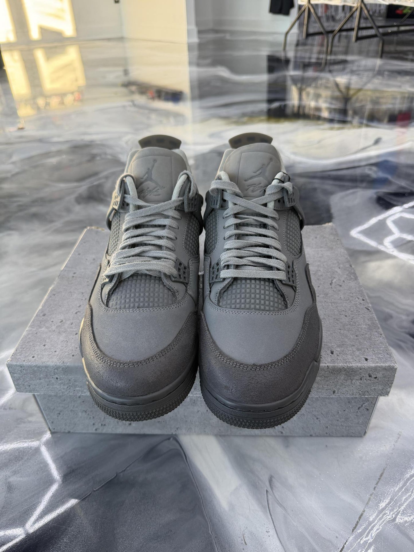 Jordan 4 "Wet Cement" Used Size 12