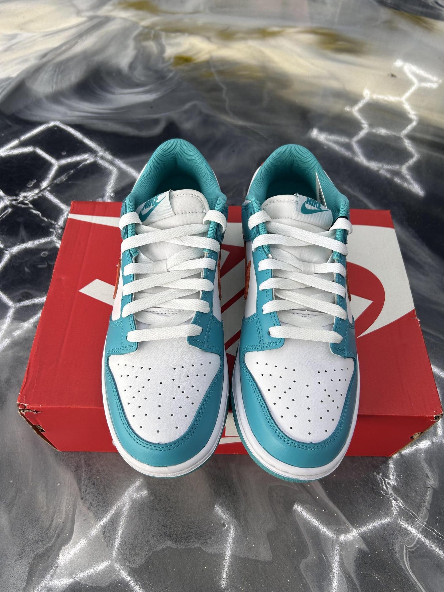 Nike Dunk Low "Miami Dolphins" Used Size 8.5
