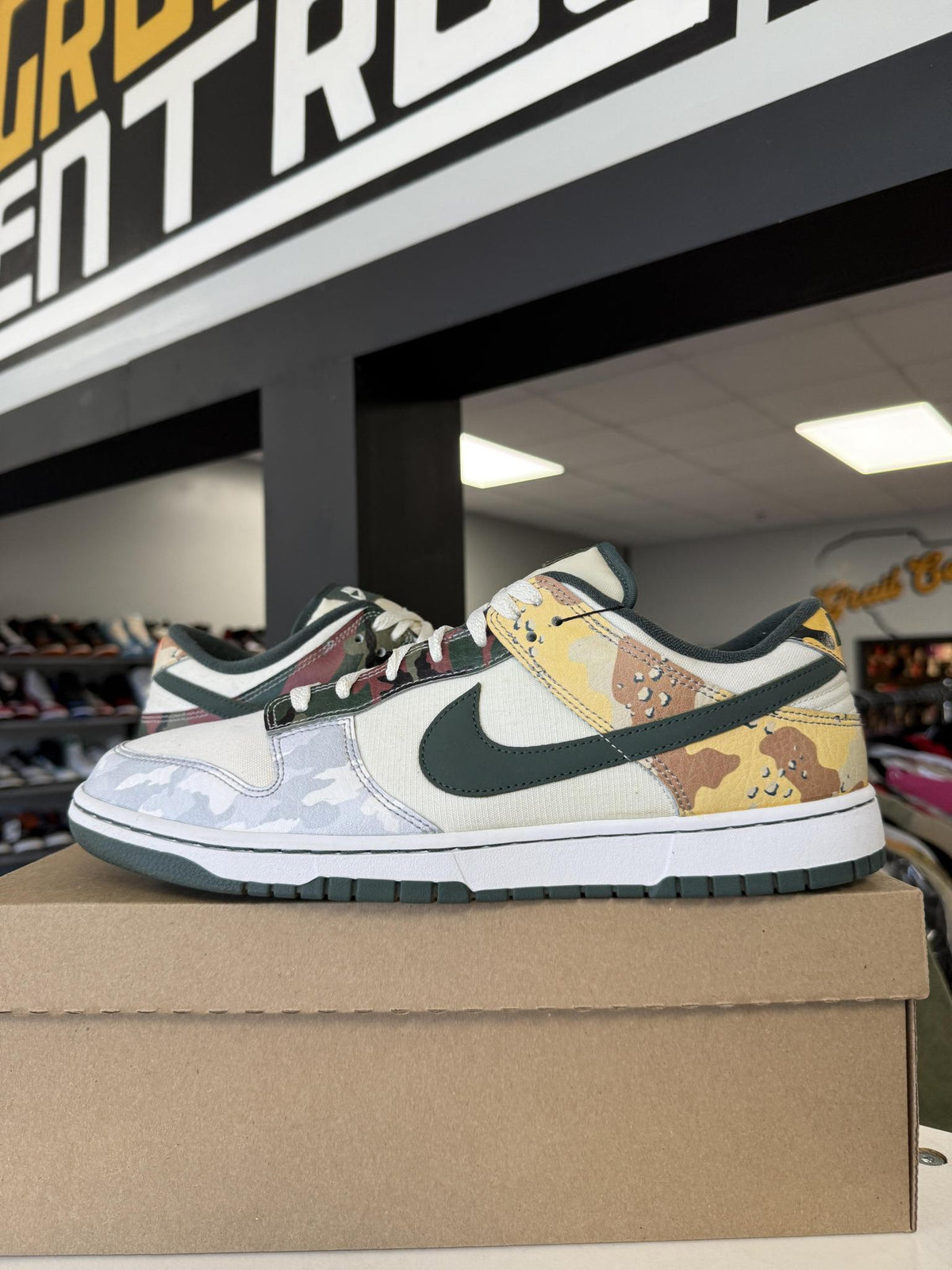 Dunk Low Camo Pack "White" Used Size 13