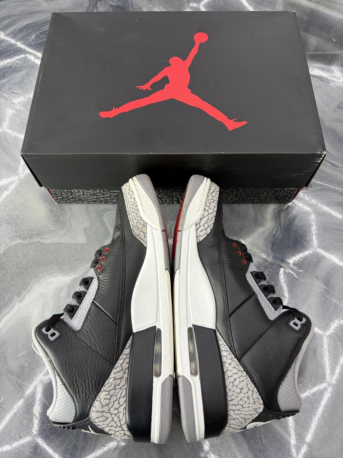 Jordan 3 "Black Cement Reimagined" Used Size 8.5
