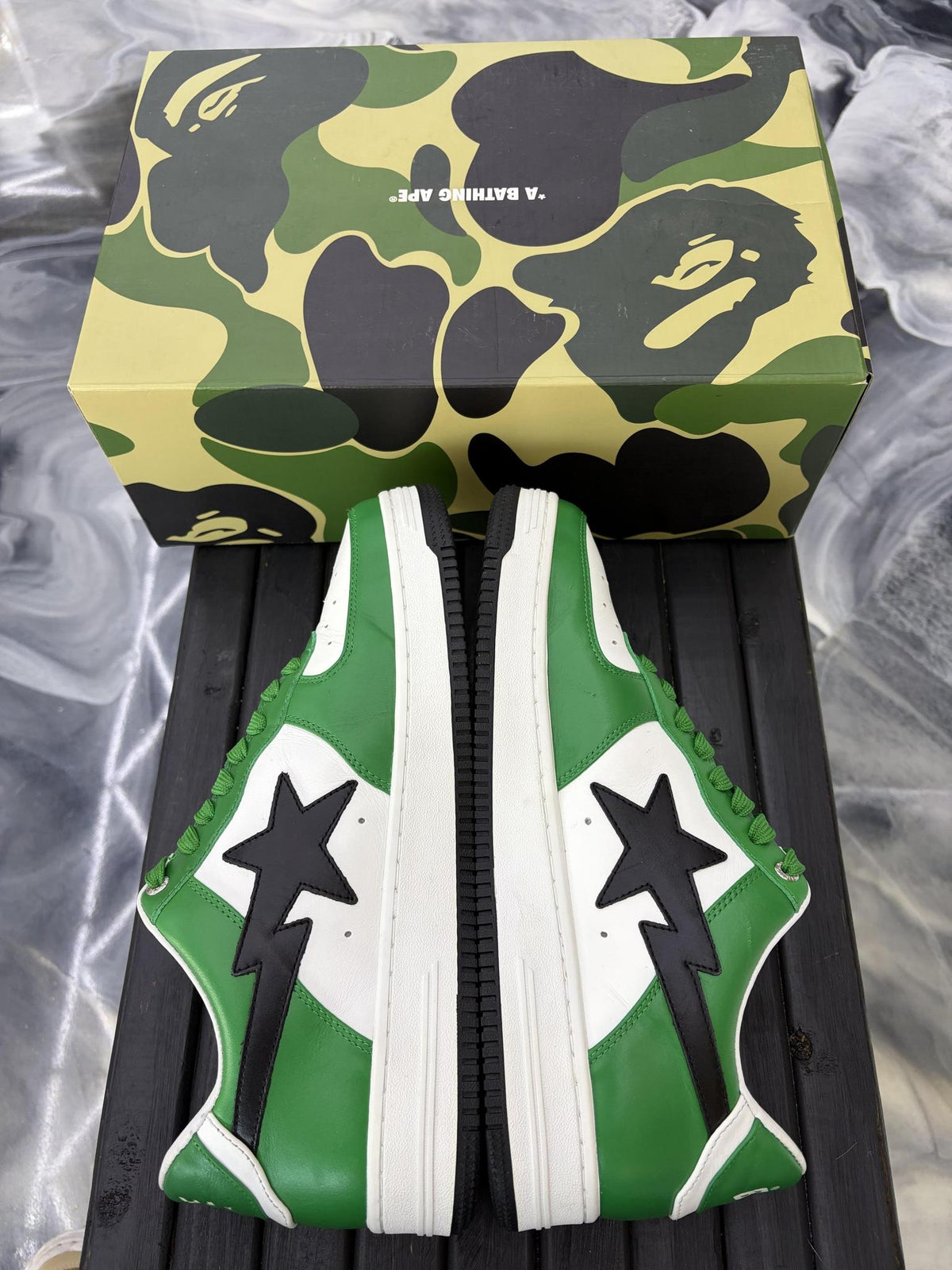 Bape Sta "Green/Black" Used Size 11