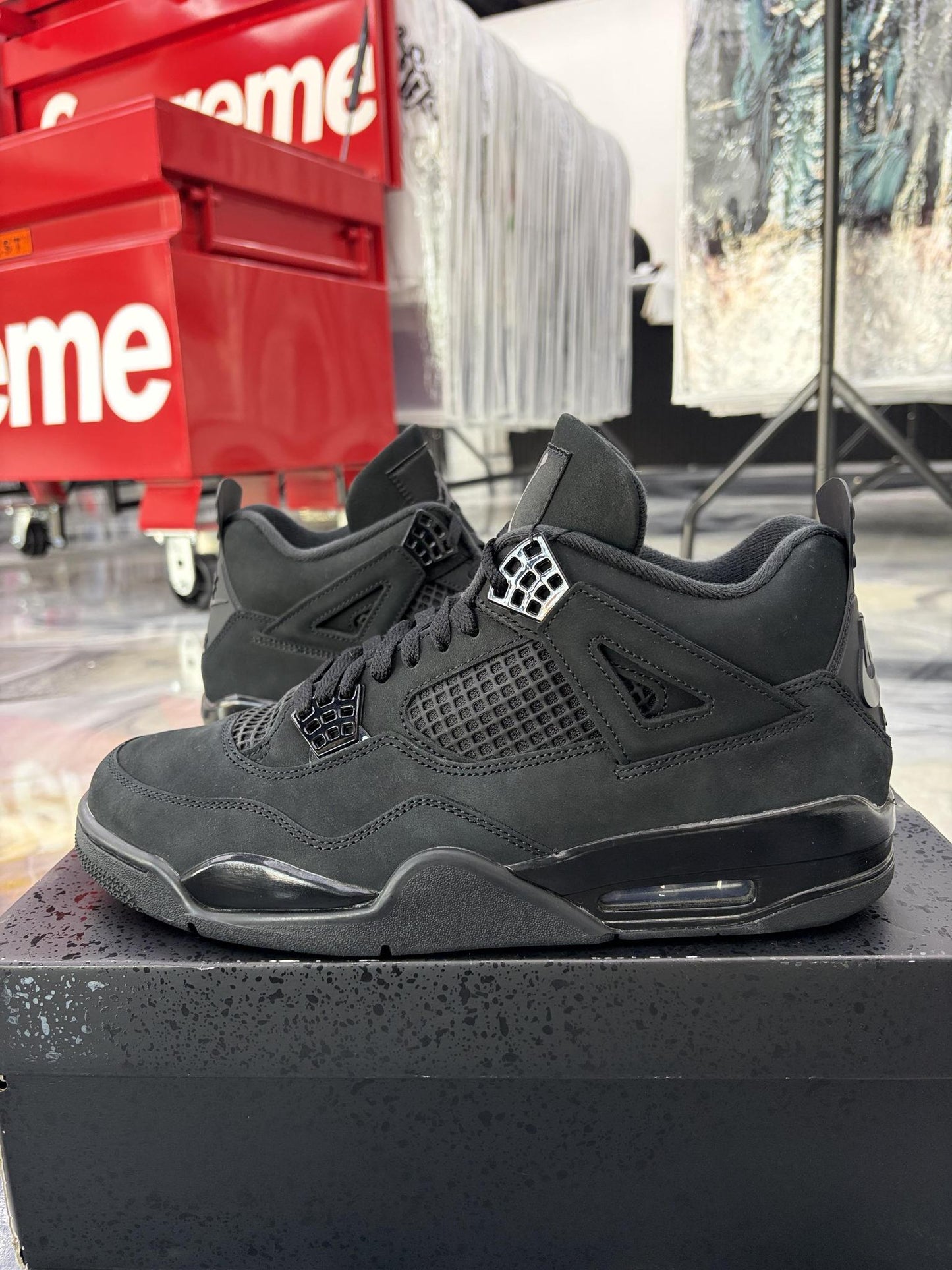 Jordan 4 "Black Cat" Used Size 12