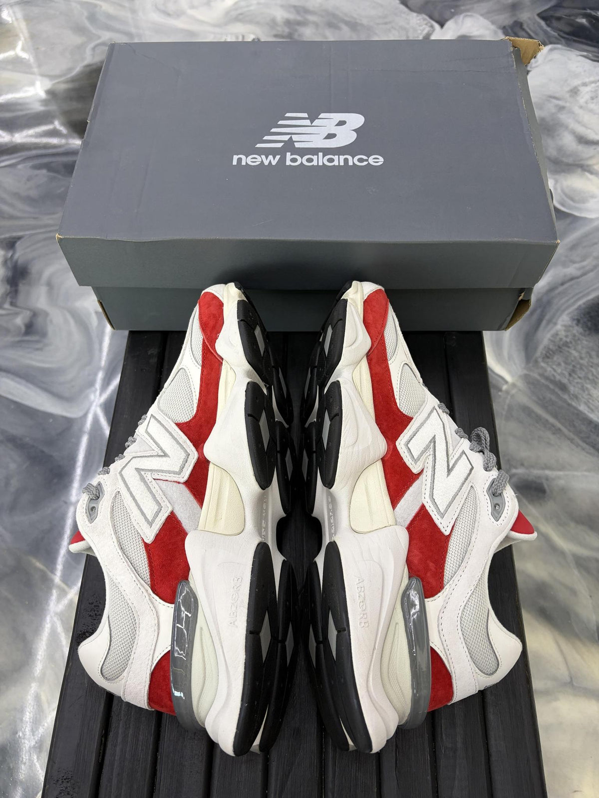 New Balance 9060 "Red/White" Used Size 12