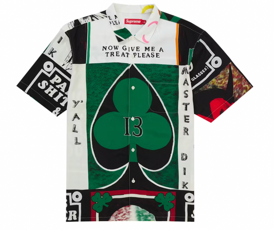 Supreme Mike Kelley Short Sleeve Collard Shirt "White Multicolor"