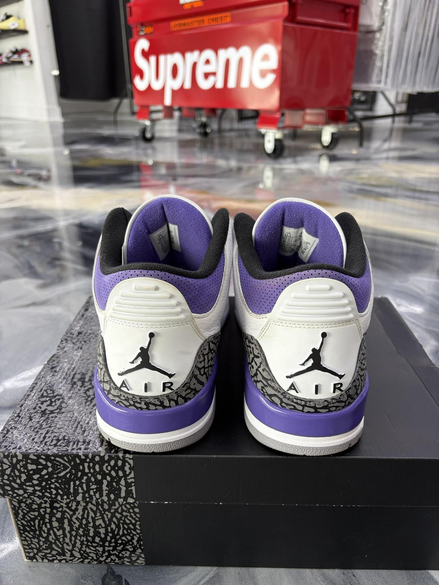 Jordan 3 "Dark Iris" Used Size 11.5