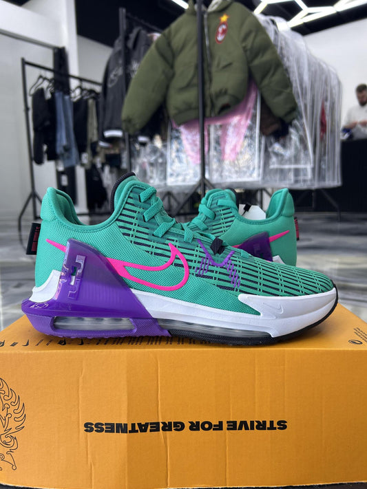 Lebron Witness VI "Green Purple" Used Size 9.5