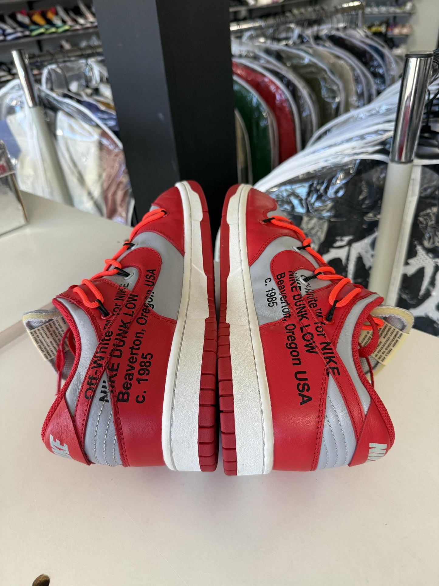Dunk Low x Off White "UNLV" Used Size 10.5