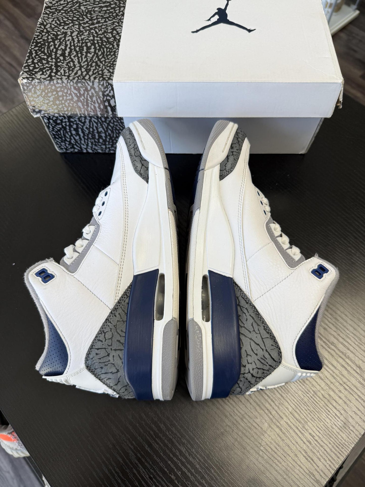 Jordan 3 "Midnight Navy" Used Size 8.5