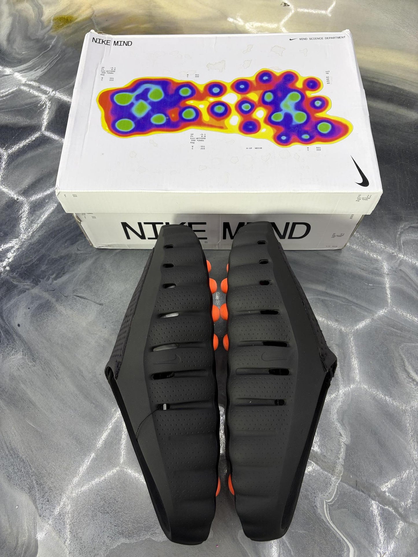 Nike Mind 001 Slide "Black Chrome" Used Size 14