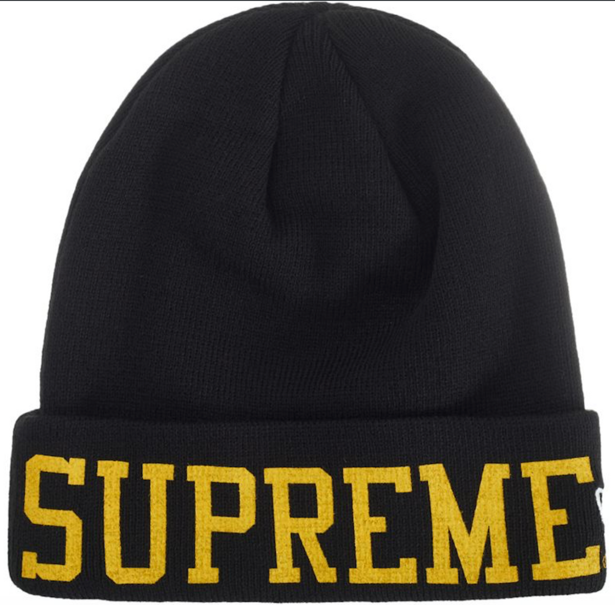 Supreme x New Era Varsity Beanie "Black"