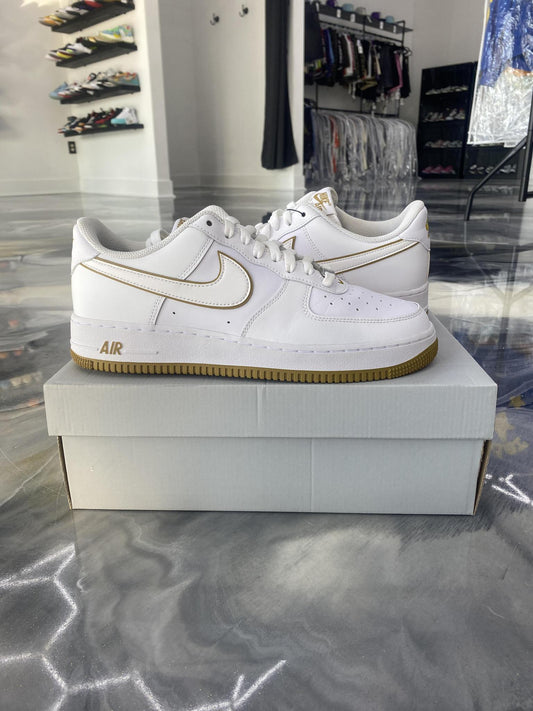 Nike Air Force 1 Low "White Bronzine" Used Size 10.5