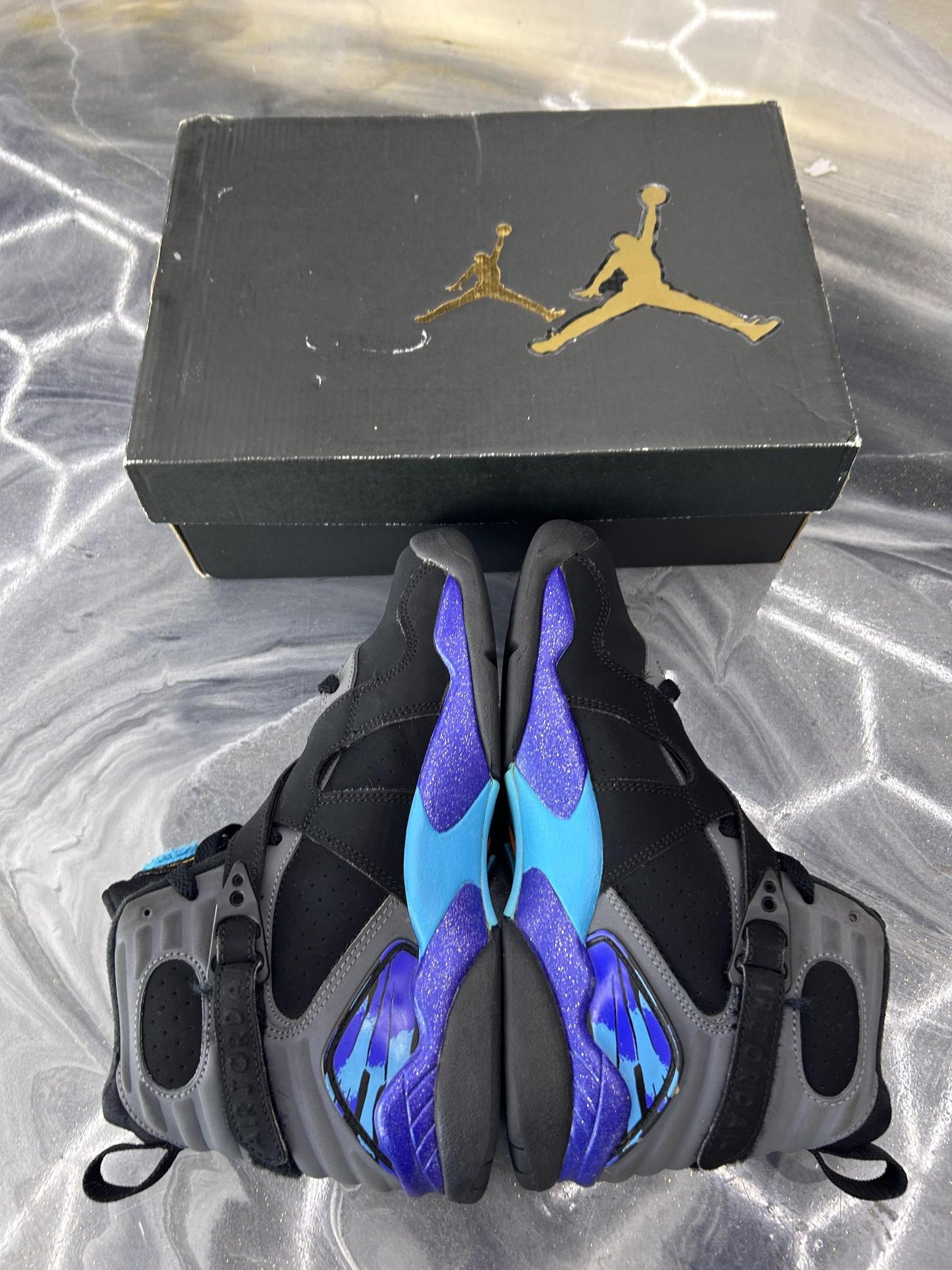 Jordan 8 Aqua Used Size 5.5Y/7W
