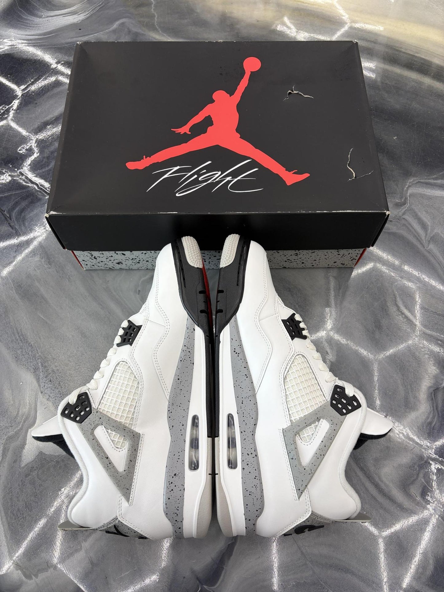 Jordan 4 "White Cement" Used Size 10.5