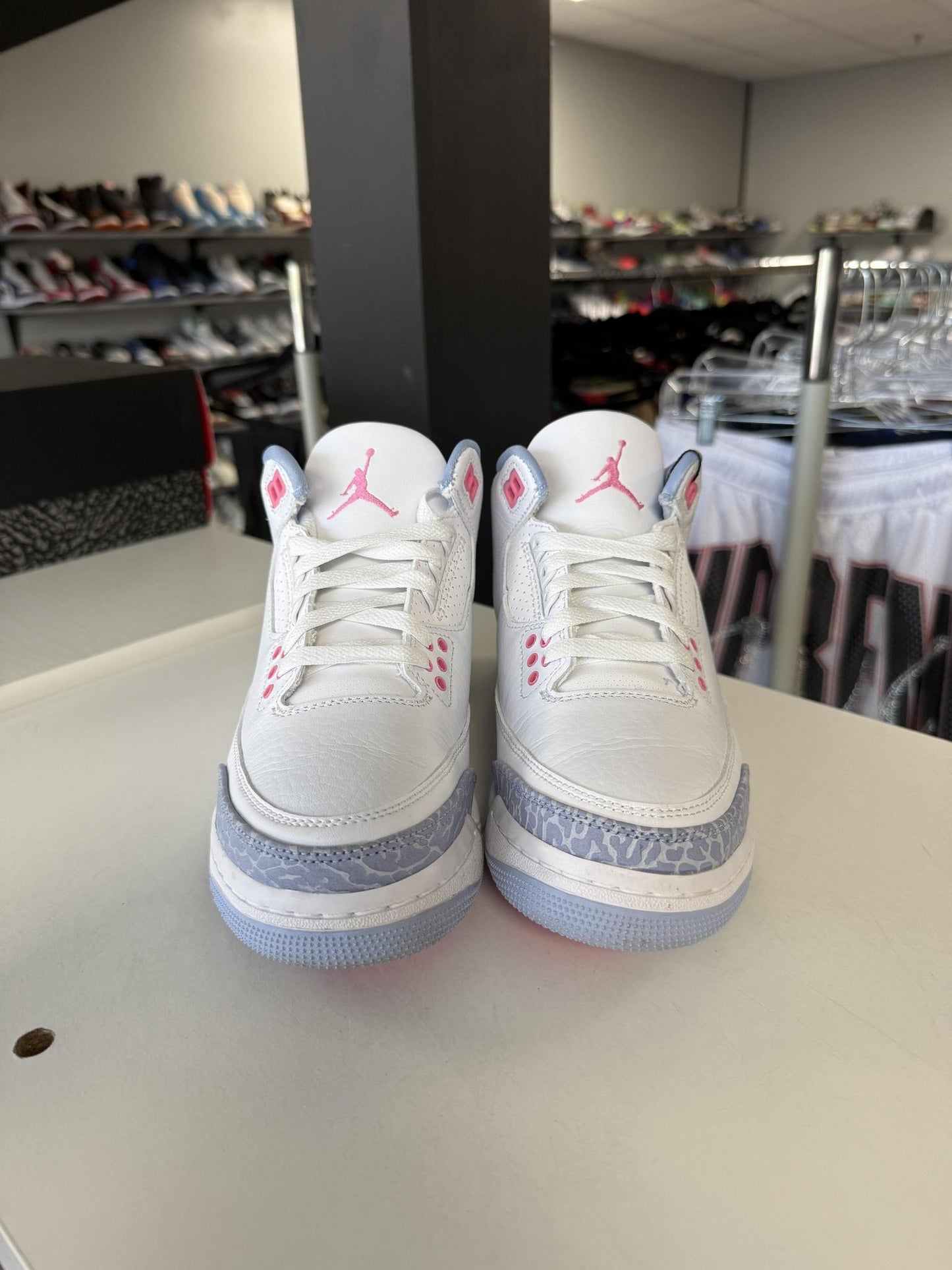 Jordan 3 "White Cobalt Bliss" Used Size 5.5Y/7W