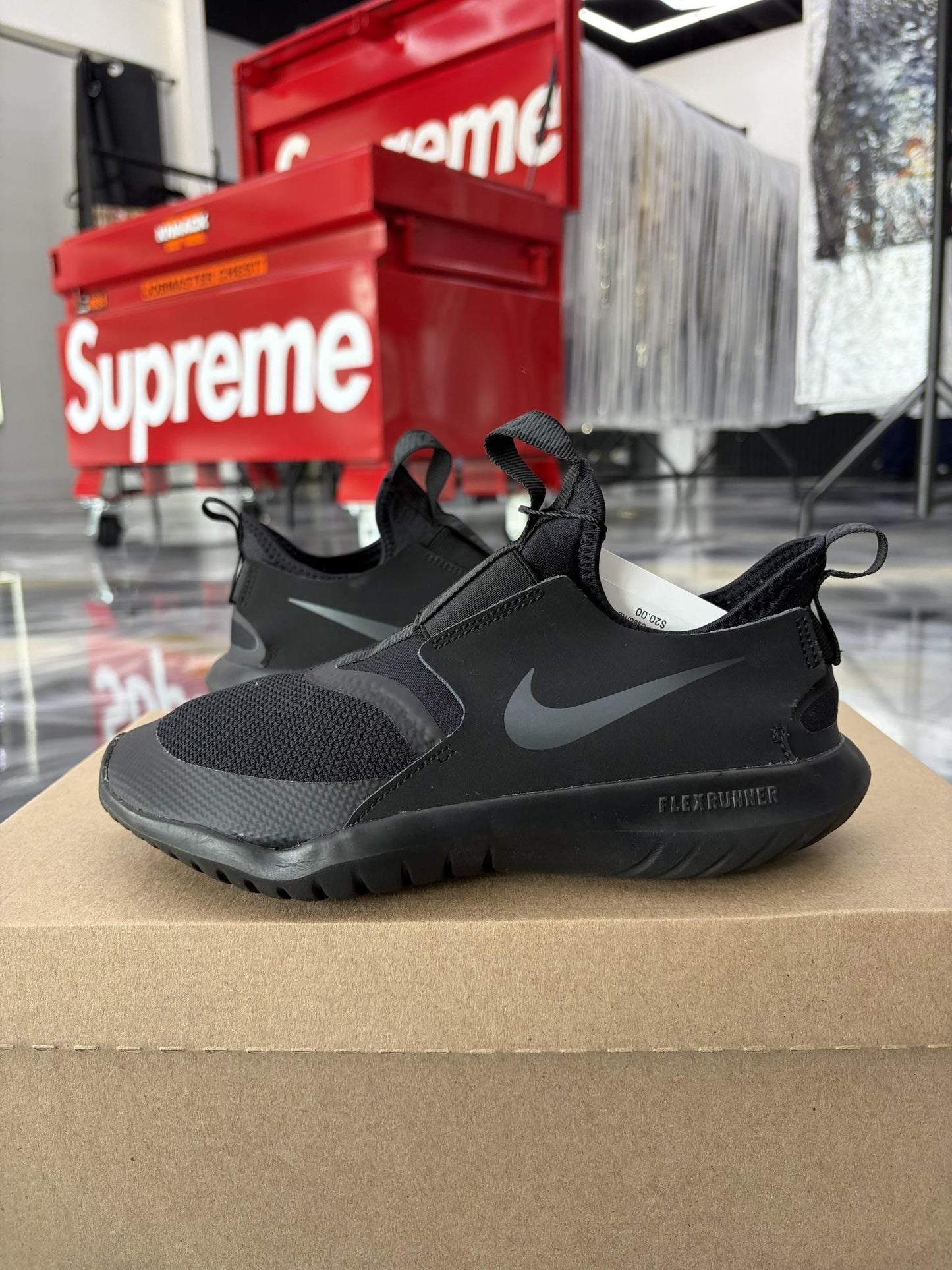 Nike Flex Runner "Triple Black" Used Size 4.5Y/6W