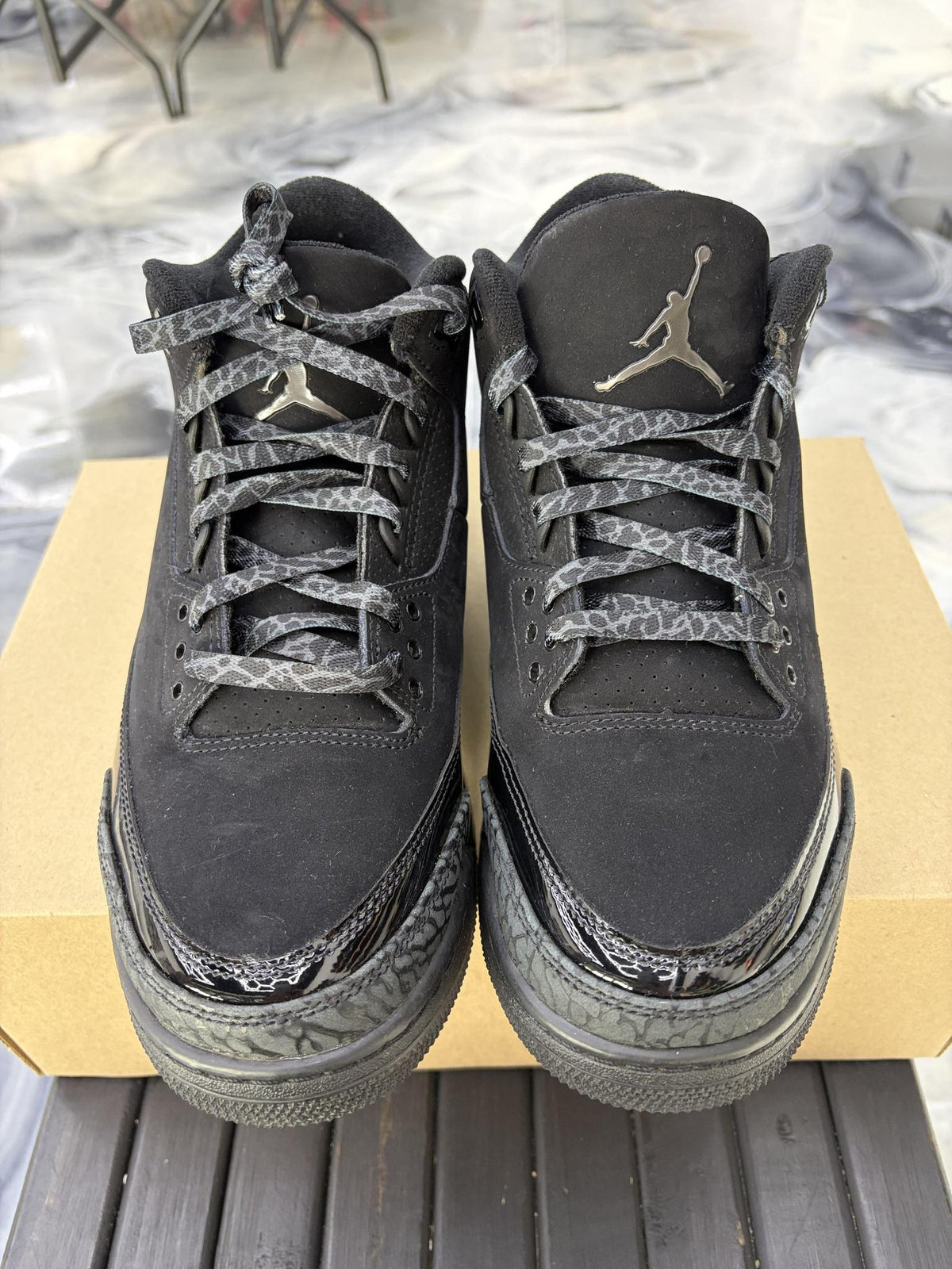 Jordan 3 "Black Cat" Used Size 9.5