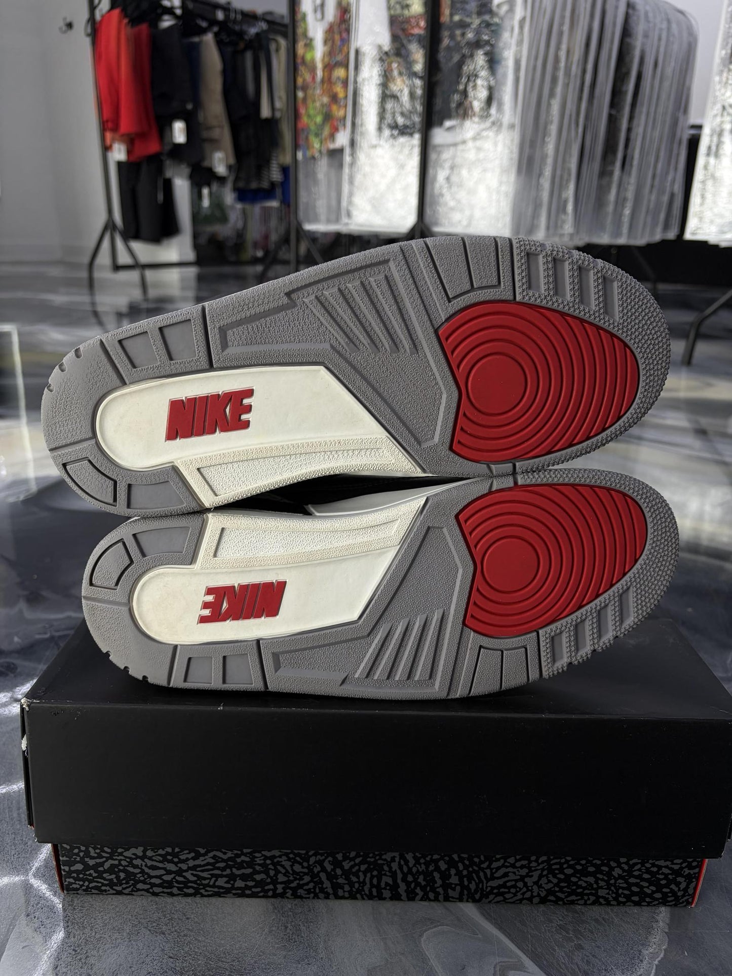 Jordan 3 "Black Cement" Used Size 10