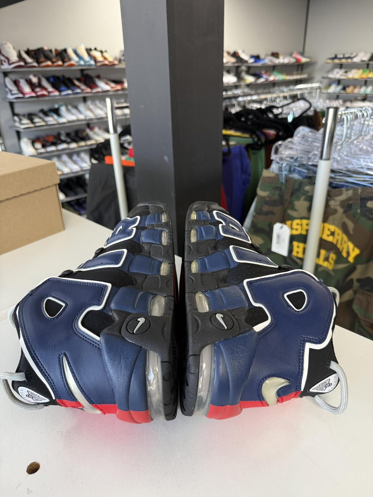 Nike Air More Uptempo "Red Blue" Used Size 11.5