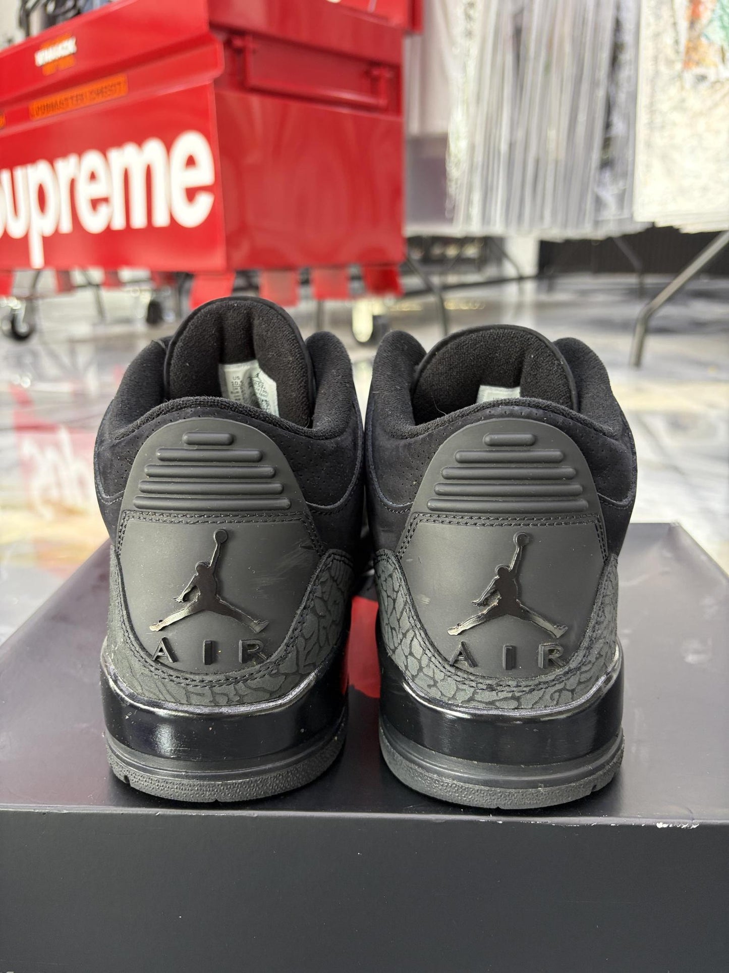 Jordan 3 "Black Cat" Used Size 10.5