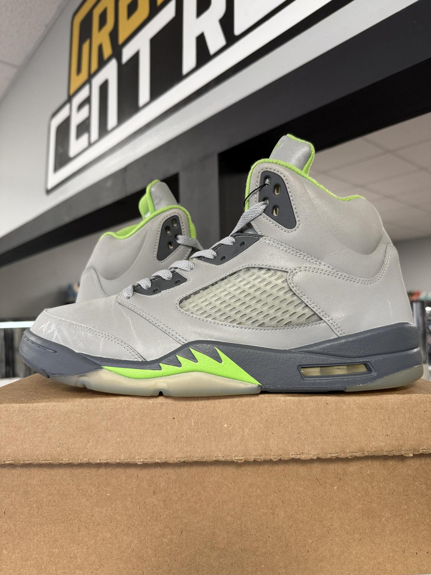 Jordan 5 "Green Bean" Used Size 13