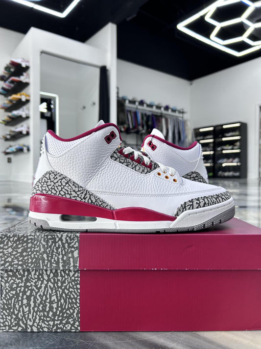 Jordan 3 "Cardinal" Used Size 9