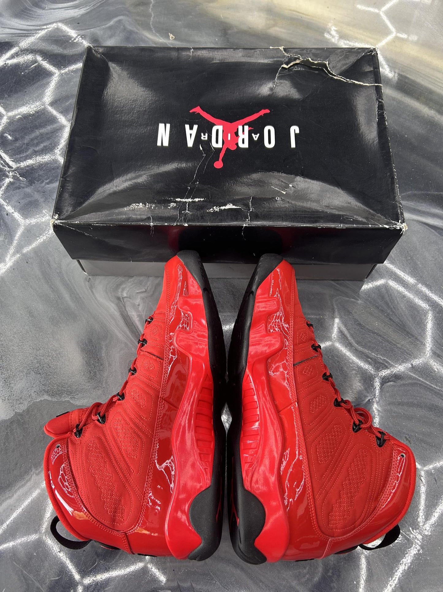 Jordan 9 "Chile Red" Used Size 12