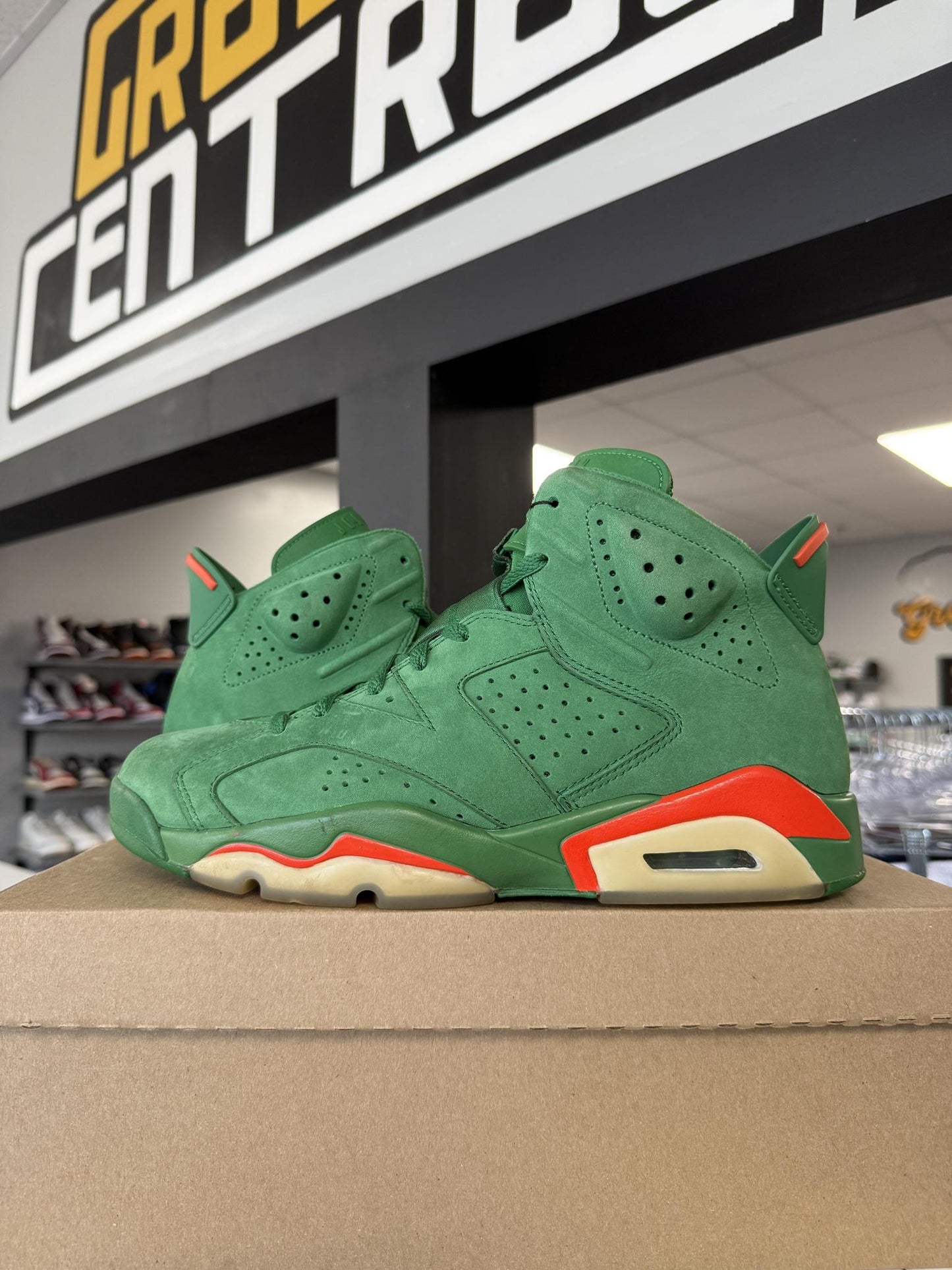 Jordan 6 "Green Gatorade" Used Size 9.5