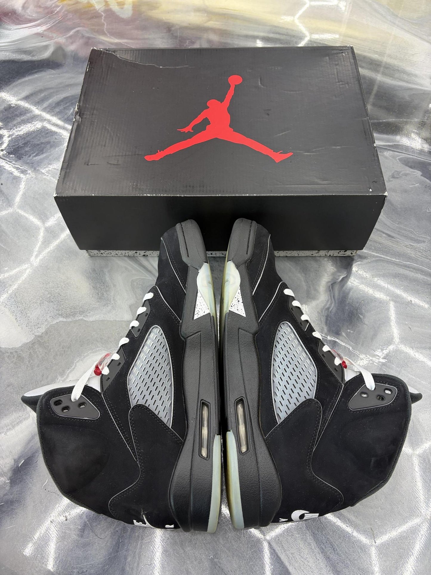 Jordan 5 "Reimagined Black Metallic" Used Size 14