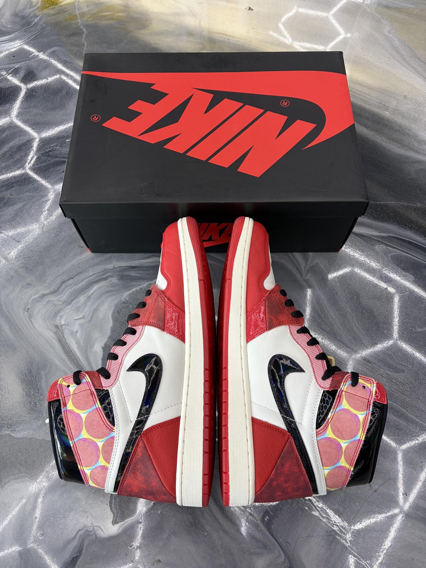 Jordan 1 "High Across There Spider-verse" Used Size 13
