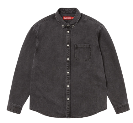 Supreme Appliqué Denim Shirt "Black"