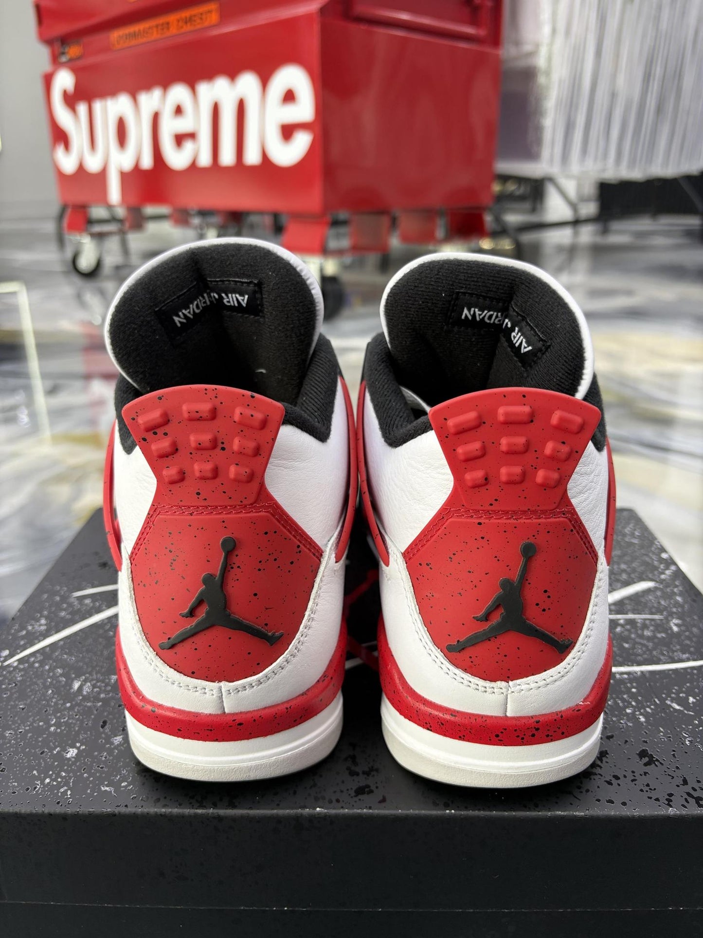 Jordan 4 "Red Cement" Used Size 9