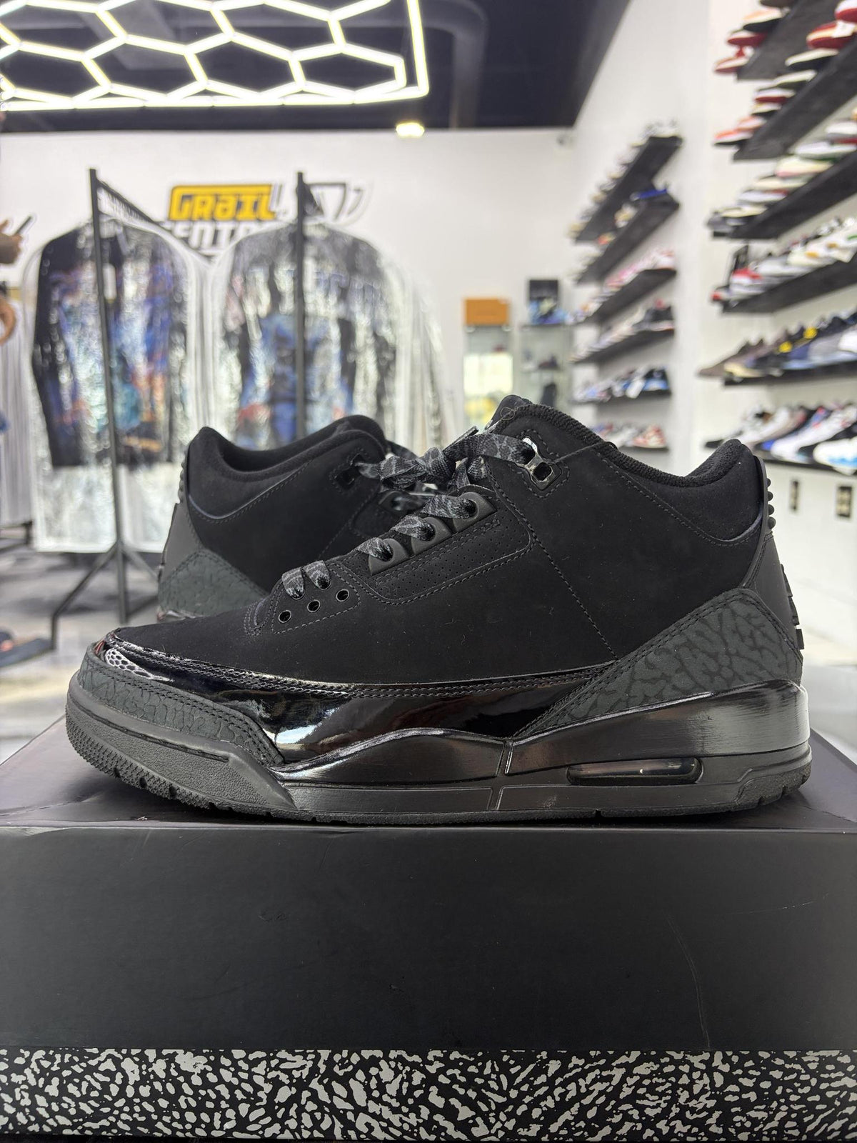 Jordan 3 "Black Cat" Used Size 9